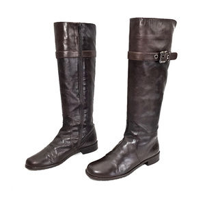 Stuart Weitzman Brown Leather Tall Riding Boot